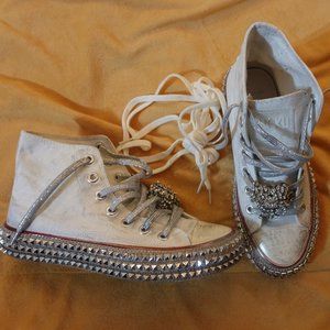 Bedazzled high top sneakers